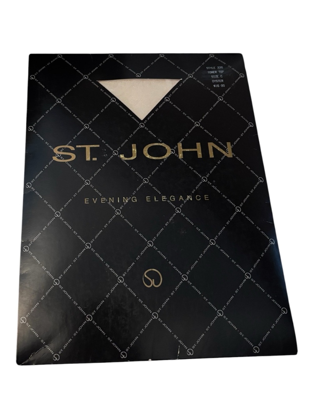 NWT St. John Evening Elegance Oyster Hosiery Toner Top  - Style 226